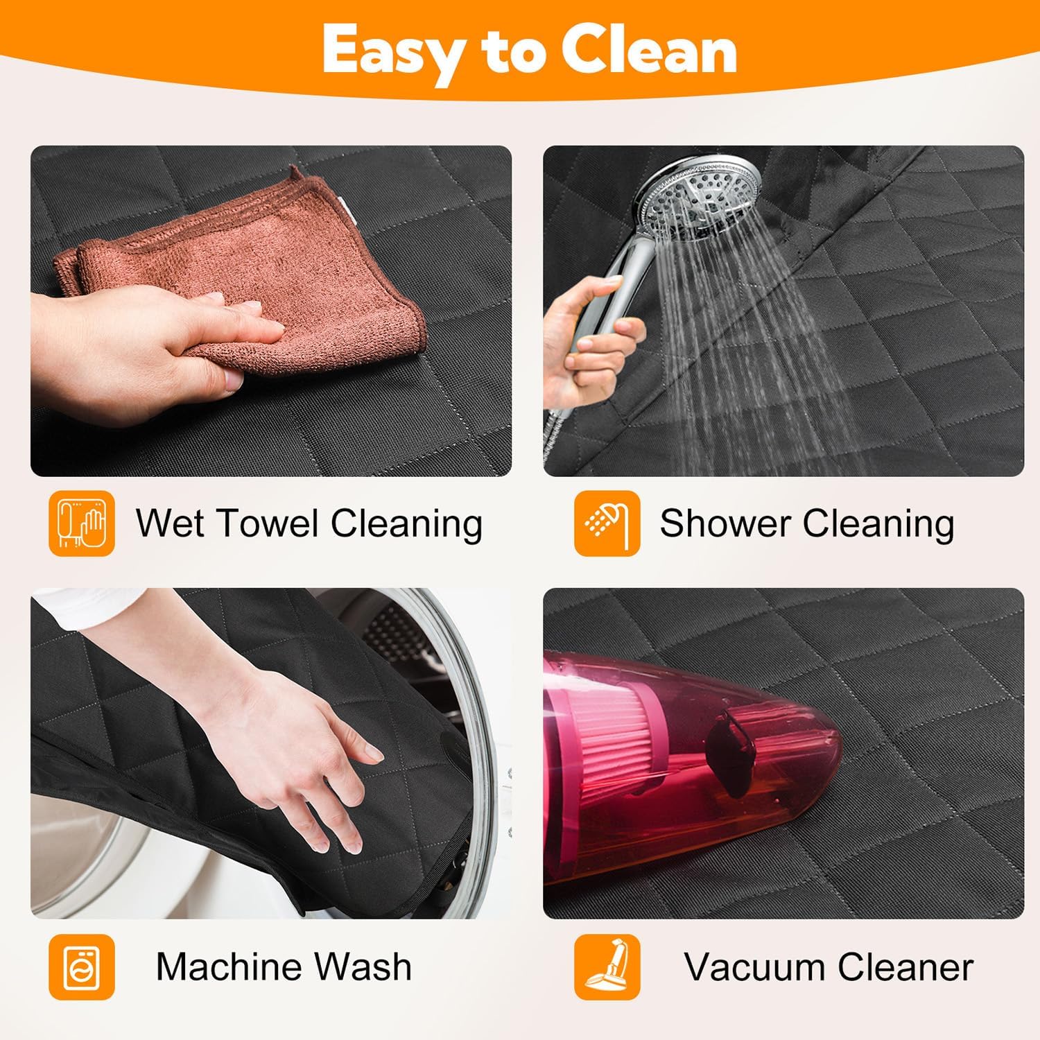 Heavy-Duty Waterproof Dog Car Seat Cover with Side Flaps - Anti-Scratch Nonslip Hammock Style Protector for Back Seats of Cars, Trucks, and SUVs